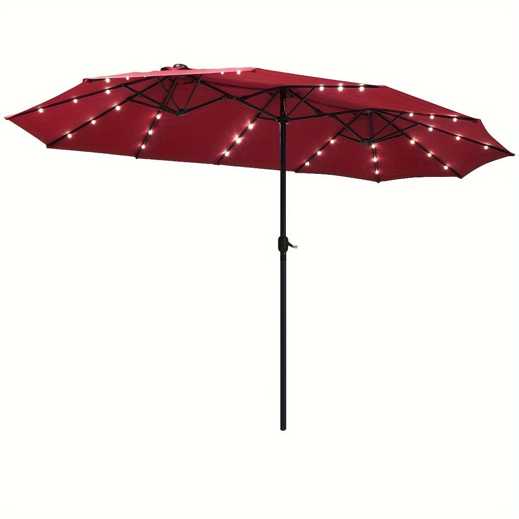 🔥Last day 49% discount- Solar LED Patio Double-Sided Umbrella🔥