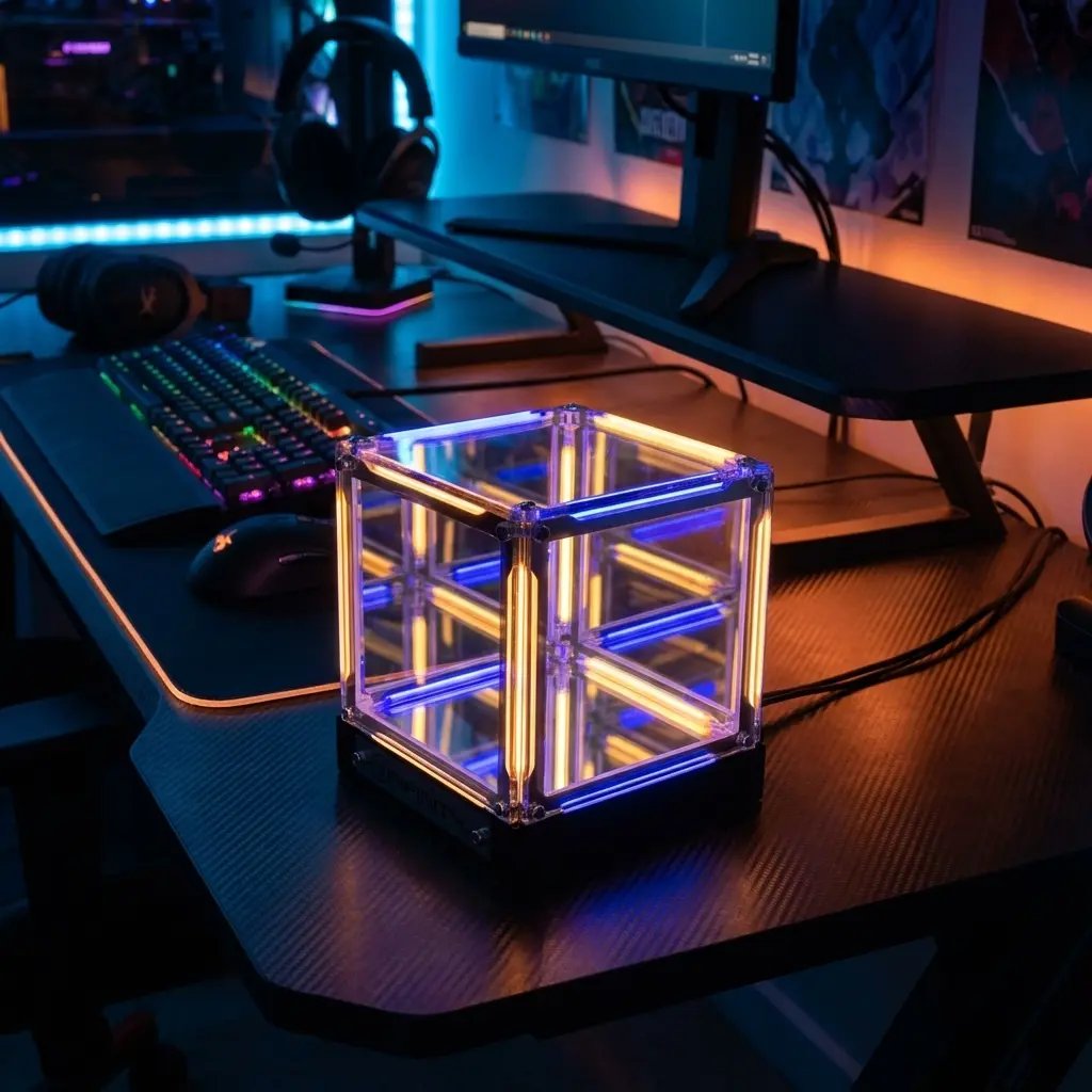 4D RGB Infinity Mirror Cube Light - Wireless Rechargeable Abyss Lamp💋