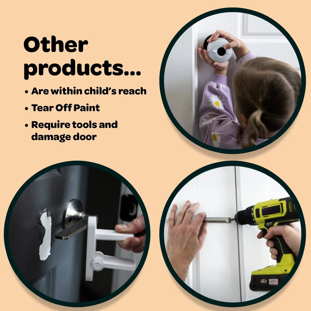 The Snap-On Door Lock Kids Can't Reach or Defeat - No Tools or Adhesives Required💋