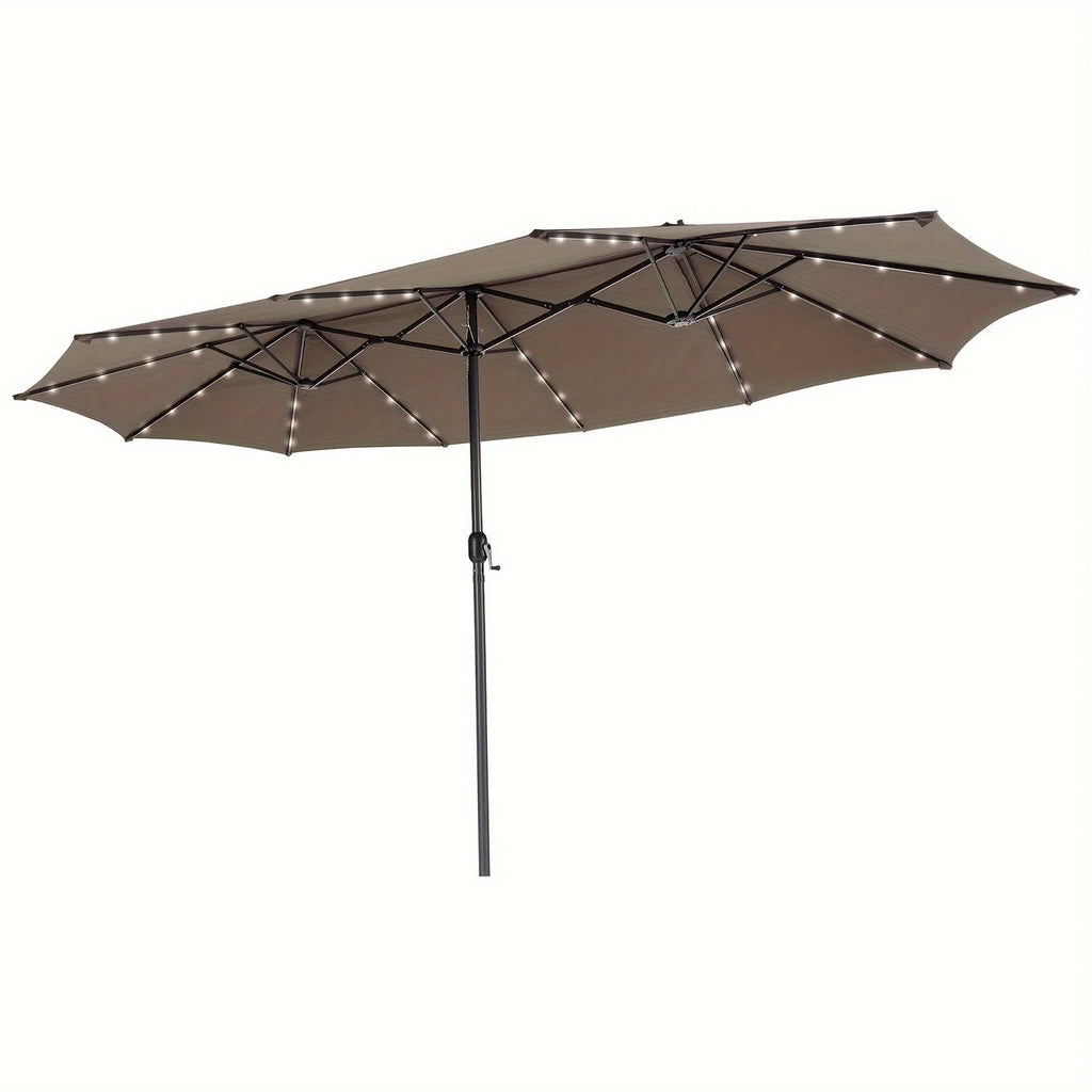 🔥Last day 49% discount- Solar LED Patio Double-Sided Umbrella🔥