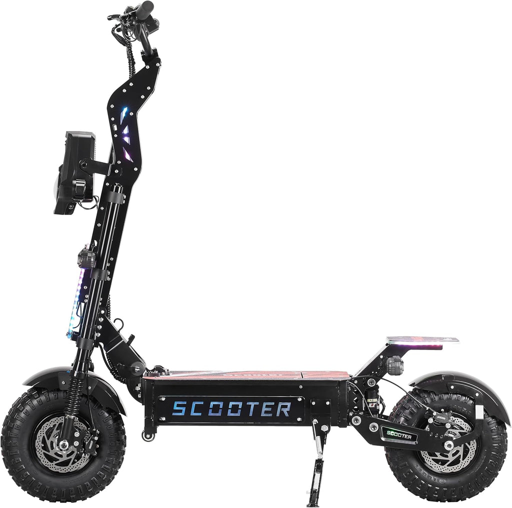 T90 Pro Electric Scooter for Adults, 10000W Dual Motor, 68 MPH Max Speed, 72V Removable Battery, 14" Off-Road Tires 800lbs Max Load, Music Light, Waterproof, 65 Mile Range, Fast E-Scooter👄