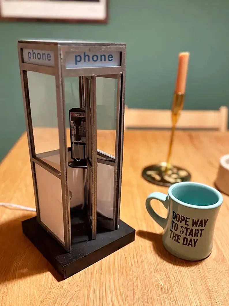 🔥Last Day 49% OFF - ☎️Retro Vintage Tall PhoneBooth Lamp💋