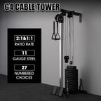 Wall Mount Cable Station, Cable Crossover Machine with Dual Pulley System and 18 Adjustable Positions for Home Gym Fitness Equipment🔥