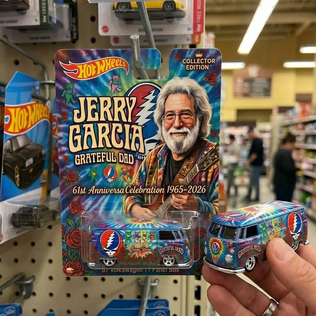 Hot Wheels Jerry Garcia 61st Anniversary Collector Bus💋