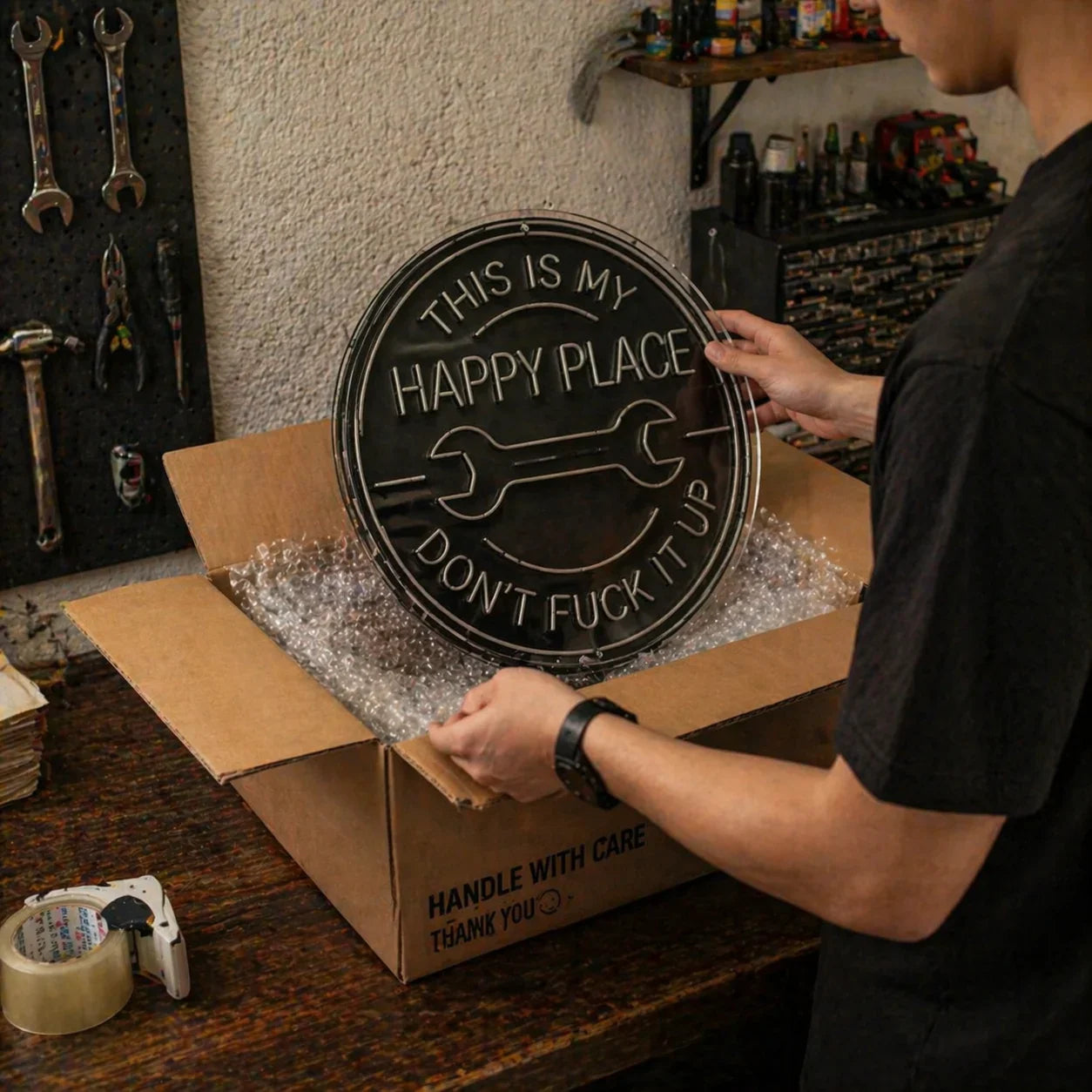 ⚡This Is My Happy Place Neon Garage Sign💋