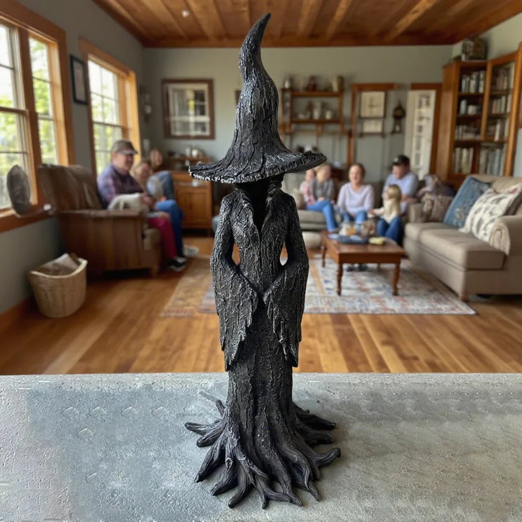 🧙‍♀️💫Hand-Painted Enchanting Witch Statue: The Guardian of Your Home (✨Same as in the video)💋