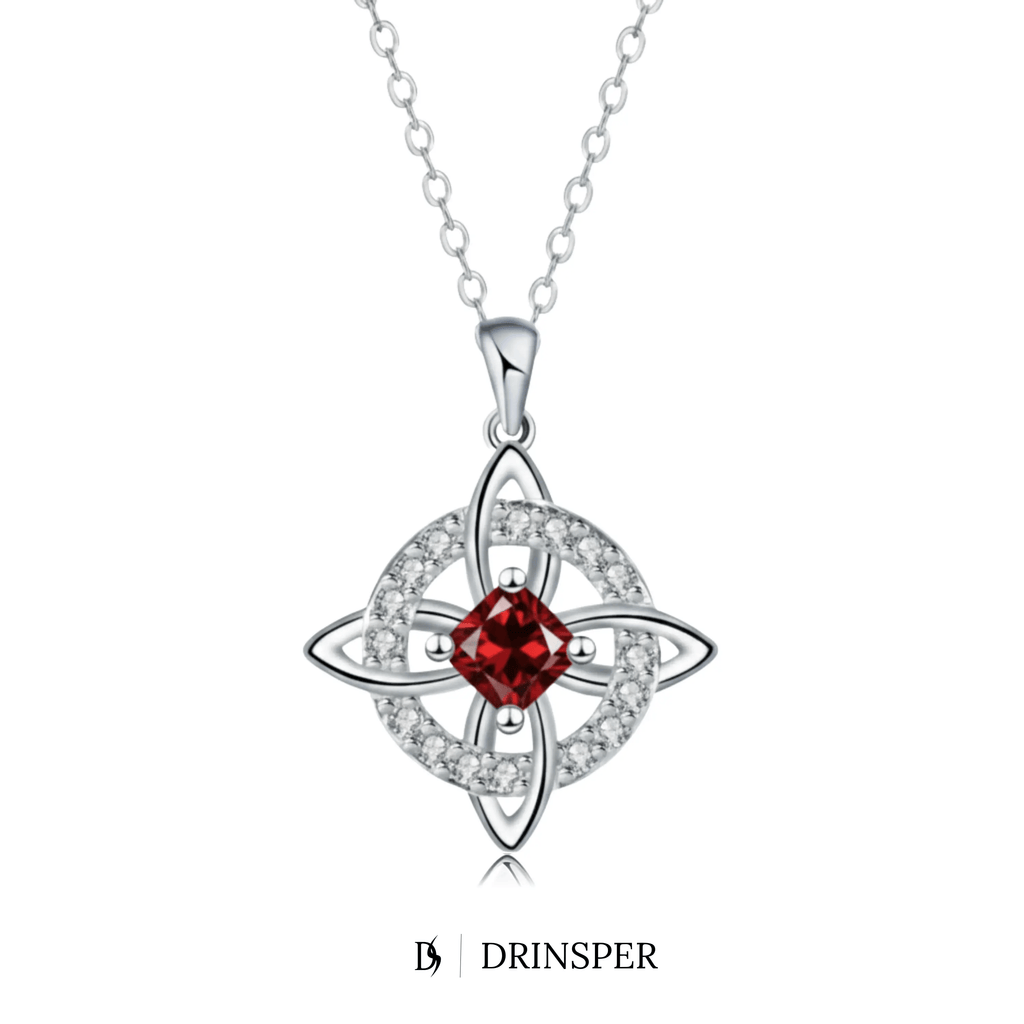 Mystical Birthstone Witches Knot Necklace – Natural Crystal🔮💞Protect Your Loved Ones💋